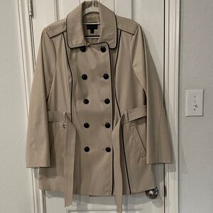 Worthington Beige Trench Coat with Black Accents was worn only one time